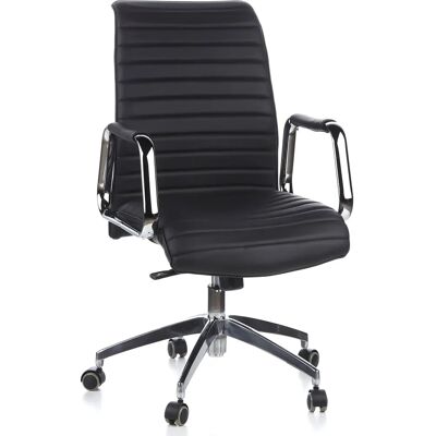 hjh OFFICE ASPERA 10 Chaise de Bureau - Réglable, Cuir, Noir hjh OFFICE ASPERA 10 Chaise de Bureau - Réglable, Cuir, Noir