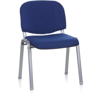 hjh OFFICE XT 600 - Chaise de visite - Ergonomique, Empilable, Bleu / Argent - Publicité hjh OFFICE XT 600 - Chaise de visite - Ergonomique, Empilable, Bleu / Argent - Publicité