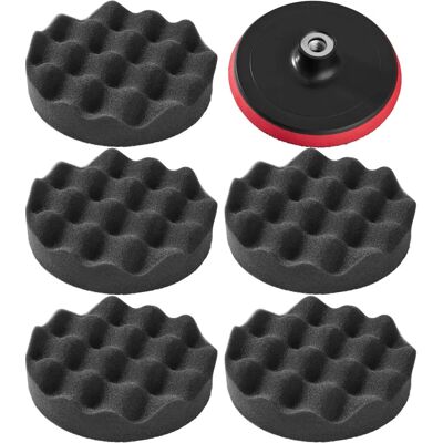 Tectake 5 pcs polishing sponges - black - automotive polishing kit Tectake 5 pcs polishing sponges - black - automotive polishing kit
