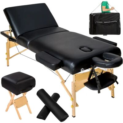 Tectake Massagetisch - 3 Zonen, Höhenverstellbar - Schwarz Tectake Massagetisch - 3 Zonen, Höhenverstellbar - Schwarz