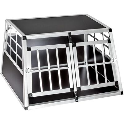 Tectake Cage double pour chien - Aluminium, 89x69x50 cm - Publicité Tectake Cage double pour chien - Aluminium, 89x69x50 cm - Publicité