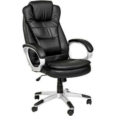 Silla de oficina Tectake - Doble acolchado ergonómico - Negro Silla de oficina Tectake - Doble acolchado ergonómico - Negro
