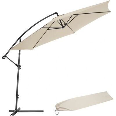 Tectake 400622 Patio Parasol Beige - Tuinparasol met Kantel Tectake 400622 Patio Parasol Beige - Tuinparasol met Kantel