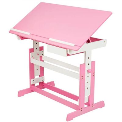 Tectake Kinderschreibtisch mit Schublade - Pink - Kindermöbel, Kinderschreibtisch Tectake Kinderschreibtisch mit Schublade - Pink - Kindermöbel, Kinderschreibtisch