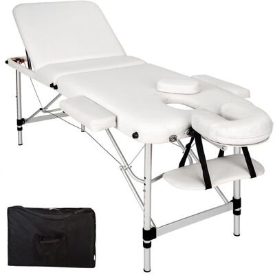 Tectake Massagetisch - Tragbar, Aluminium, 5cm Polsterung, Weiß Tectake Massagetisch - Tragbar, Aluminium, 5cm Polsterung, Weiß