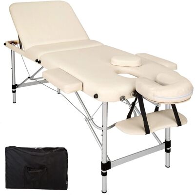 Mesa de Masajes TecTake de Aluminio - 3 Zonas, 5cm Relleno, Portátil, Beige Mesa de Masajes TecTake de Aluminio - 3 Zonas, 5cm Relleno, Portátil, Beige