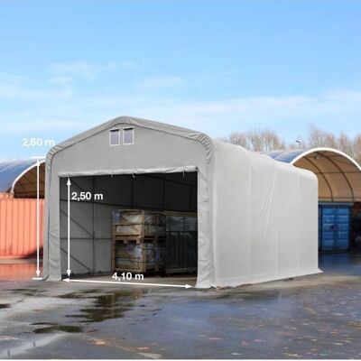 Toolport 5x8m Storage Shelter - Steel Frame, Waterproof, Grey Toolport 5x8m Storage Shelter - Steel Frame, Waterproof, Grey