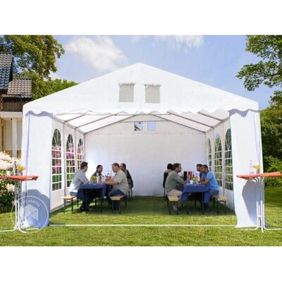 Toolport 3x12m Weiß Partyzelt mit Bodenrahmen - Festzelt Toolport 3x12m Weiß Partyzelt mit Bodenrahmen - Festzelt