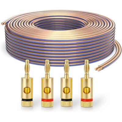Cabo de alto-falante OFC 2 x 4,00mm² (0,10mm), 10,0m, transparente - Cabo de áudio HiFi Cabo de alto-falante OFC 2 x 4,00mm² (0,10mm), 10,0m, transparente - Cabo de áudio HiFi