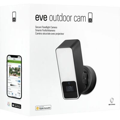 Eve Outdoor Cam BrancoPreto - Câmera de segurança - IP55 - 1080p HD - HomeKit Eve Outdoor Cam BrancoPreto - Câmera de segurança - IP55 - 1080p HD - HomeKit