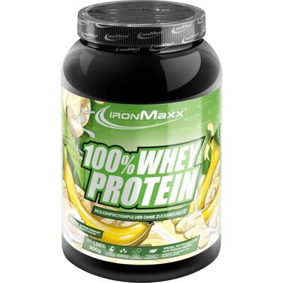 IronMaxx 100% Whey Protein - 900g - Banan-Joghurt IronMaxx 100% Whey Protein - 900g - Banan-Joghurt