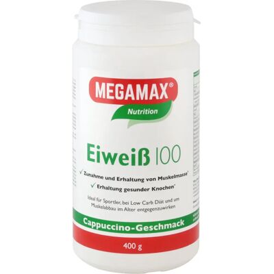 Megamax Model Eiweiß 100 Cappuccino Pulver - Nahrungsergänzung Megamax Model Eiweiß 100 Cappuccino Pulver - Nahrungsergänzung