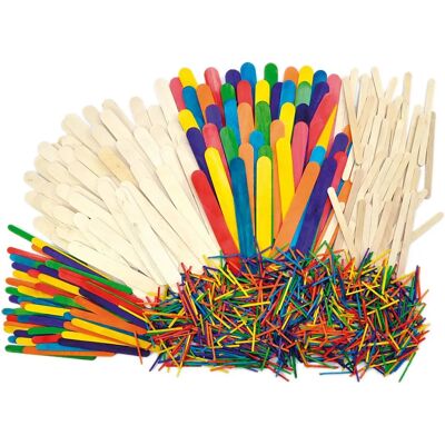 buttinette - Holz-Stäbchen - natur bunt - 15 x 1.8 cm - Wood sticks buttinette - Holz-Stäbchen - natur bunt - 15 x 1.8 cm - Wood sticks