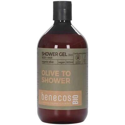 benecos Olive - Gel douche 2en1 huile d'olive bio 500 ml benecos Olive - Gel douche 2en1 huile d'olive bio 500 ml