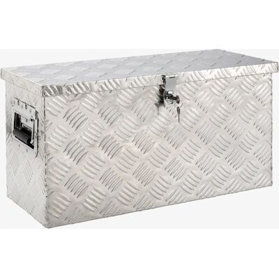 AREBOS Silver Toolbox - 40L Aluminium Storage Case AREBOS Silver Toolbox - 40L Aluminium Storage Case