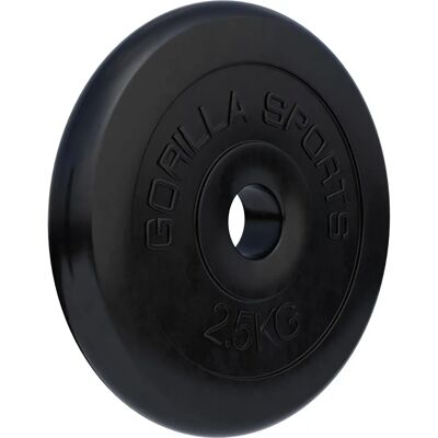 Gorilla Sports Gjutjärn Gummi Viktskivor - 1,25-25kg Gorilla Sports Gjutjärn Gummi Viktskivor - 1,25-25kg