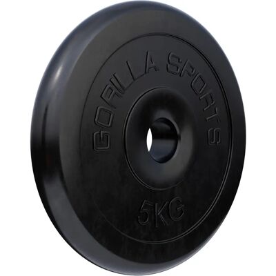 Gorilla Sports Gjutjärn Gummi Viktplatta - 1,25-25kg Gorilla Sports Gjutjärn Gummi Viktplatta - 1,25-25kg