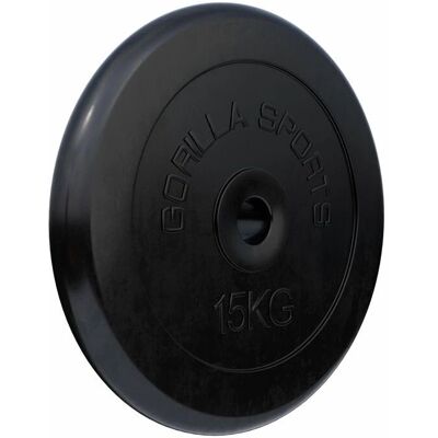 Gorilla Sports Gjutjärn Gummi Viktskivor - 1,25–25kg Gorilla Sports Gjutjärn Gummi Viktskivor - 1,25–25kg