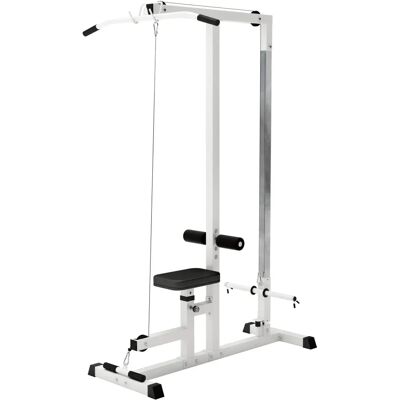 Gorilla Sports Vita Lat Pull-down Station - Justerbar för Rygg och Bröst Gorilla Sports Vita Lat Pull-down Station - Justerbar för Rygg och Bröst