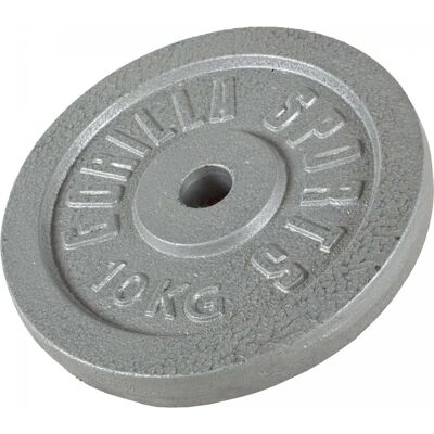 Gorilla Sports Odlewane talerze z żeliwa - Srebrne - 0,5kg do 30kg Gorilla Sports Odlewane talerze z żeliwa - Srebrne - 0,5kg do 30kg