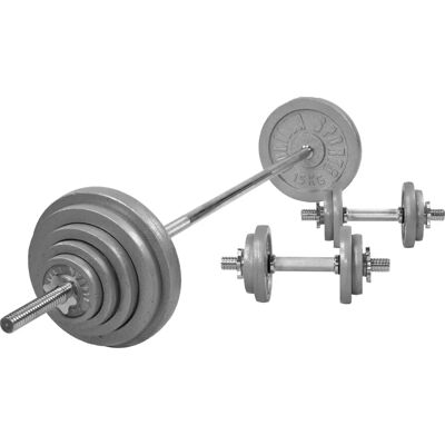 Gorilla Sports Viktset - Iron Star, 97,5kg, Grå Gorilla Sports Viktset - Iron Star, 97,5kg, Grå