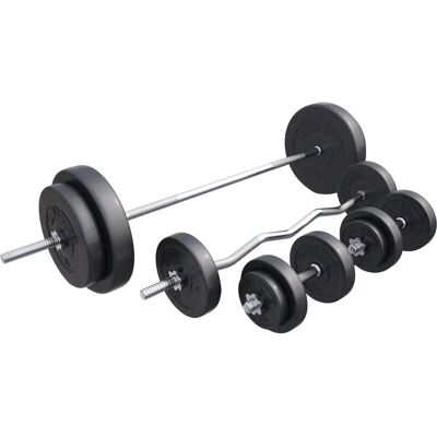Gorilla Sports 100 kg Viktset med Stänger & Plattor Gorilla Sports 100 kg Viktset med Stänger & Plattor