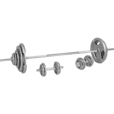 Gorilla Sports Justerbar Viktsats - 97,5kg - Grå - Viktutrustning Gorilla Sports Justerbar Viktsats - 97,5kg - Grå - Viktutrustning