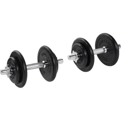Gorilla Sports Svart 20kg Hantlar - Träningsutrustning Gorilla Sports Svart 20kg Hantlar - Träningsutrustning
