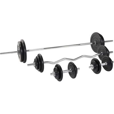 Gorilla Sports Viktlyftningsset - 108kg, Svart Gorilla Sports Viktlyftningsset - 108kg, Svart