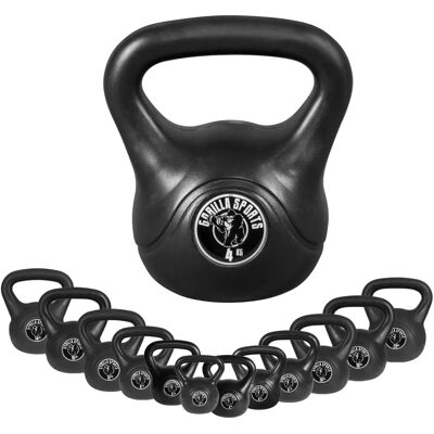 Gorilla Sports Kettlebell - 2-20kg - Equipement de Fitness en Vinyle Durable - Publicité Gorilla Sports Kettlebell - 2-20kg - Equipement de Fitness en Vinyle Durable - Publicité