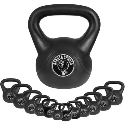 Gorilla Sports Kettlebell noir - 2-20kg - Kettlebell - Publicité Gorilla Sports Kettlebell noir - 2-20kg - Kettlebell - Publicité