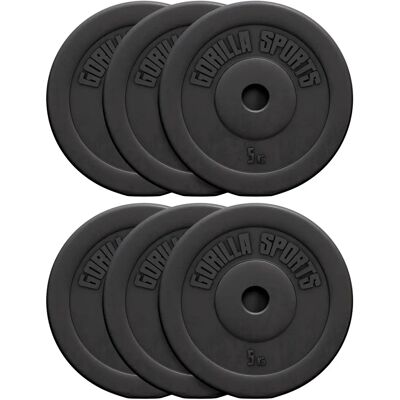 Gorilla Sports Viktskivor - Motståndsskivor 2,5-25kg Gorilla Sports Viktskivor - Motståndsskivor 2,5-25kg