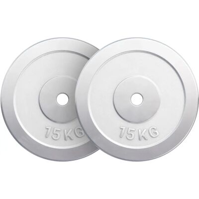 Gorilla Sports Kromade viktplattor - 2x15kg Gorilla Sports Kromade viktplattor - 2x15kg