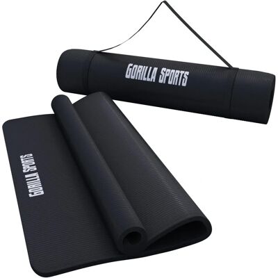 Gorilla Sports Yogamatta - 190x100cm - Svart - Träningsutrustning Gorilla Sports Yogamatta - 190x100cm - Svart - Träningsutrustning