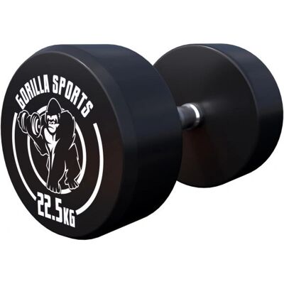 Haltère à poids fixes Gorilla Sports - 22,5 kg - Publicité Haltère à poids fixes Gorilla Sports - 22,5 kg - Publicité