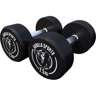 Gorilla Sports 100277-00008-0106 Stałe hantle - 15 kg - 2 sztuki Gorilla Sports 100277-00008-0106 Stałe hantle - 15 kg - 2 sztuki