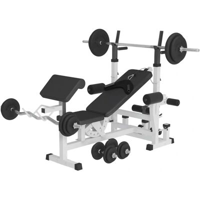 Gorilla Sports Multigym Gummi - 108kg - Träningsutrustning Gorilla Sports Multigym Gummi - 108kg - Träningsutrustning