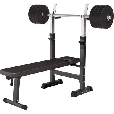 Gorilla Sports Svart Viktbänk - 37kg Set Gorilla Sports Svart Viktbänk - 37kg Set