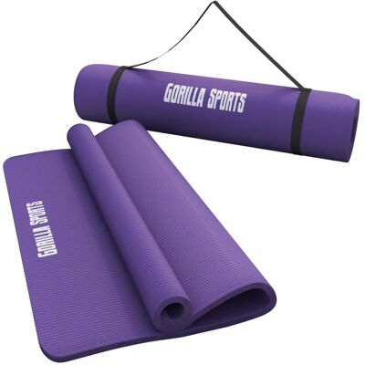 Gorilla Sports - Modèle: 190x100cm - Tapis d'entraînement Deluxe - Violet - Publicité Gorilla Sports - Modèle: 190x100cm - Tapis d'entraînement Deluxe - Violet - Publicité