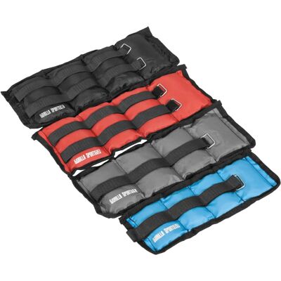 Gorilla Sports Ankel- och handledsvikter - Justerbara, 0,5-5kg, Flera färger Gorilla Sports Ankel- och handledsvikter - Justerbara, 0,5-5kg, Flera färger