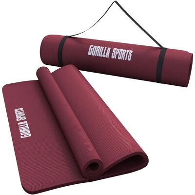 Tapis de Yoga Gorilla Sports - 190x60cm - Violet - Publicité Tapis de Yoga Gorilla Sports - 190x60cm - Violet - Publicité