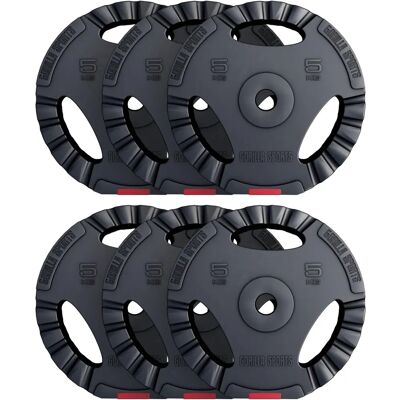 Talerze wagowe Gorilla Sports - 6x5kg - Czarny - Talerze wagowe Talerze wagowe Gorilla Sports - 6x5kg - Czarny - Talerze wagowe