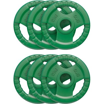 Gorilla Sports Gjutjärn Viktskivor - 51mm, 6x5kg Gorilla Sports Gjutjärn Viktskivor - 51mm, 6x5kg