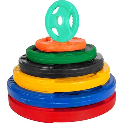 Gorilla Sports Gjutjärn Viktplattor - 51mm - 8 st - 30kg Gorilla Sports Gjutjärn Viktplattor - 51mm - 8 st - 30kg