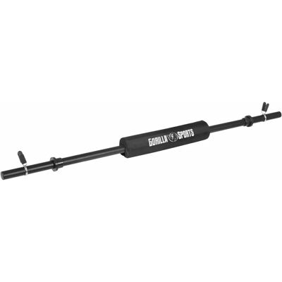 Gorilla Sports Justerbar Skivstång - 130cm, 30mm, Svart - Aerobics, 60kg Max Gorilla Sports Justerbar Skivstång - 130cm, 30mm, Svart - Aerobics, 60kg Max