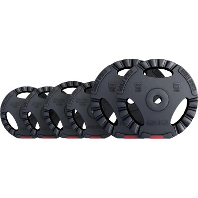Gorilla Sports Pro Trigrip Disco de peso - 17,5kg Gorilla Sports Pro Trigrip Disco de peso - 17,5kg