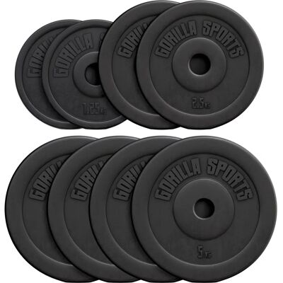 Gorilla Sports Vinyl Viktset - 27,5kg - Viktplattor Gorilla Sports Vinyl Viktset - 27,5kg - Viktplattor