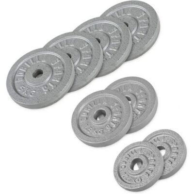 Ensemble de Disques de Poids Gorilla Sports 27,5kg - Acier & Fonte - Compatible avec barres 30mm - Publicité Ensemble de Disques de Poids Gorilla Sports 27,5kg - Acier & Fonte - Compatible avec barres 30mm - Publicité