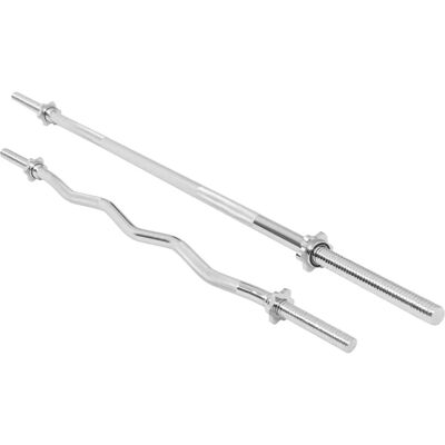 Gorilla Sports Viktstångsset - 170cm & 120cm, Silver Gorilla Sports Viktstångsset - 170cm & 120cm, Silver