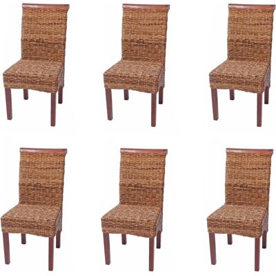 MENDLER Ensemble 6 Chaises - Ratan de Banane Naturel Éco-Responsable - Publicité MENDLER Ensemble 6 Chaises - Ratan de Banane Naturel Éco-Responsable - Publicité